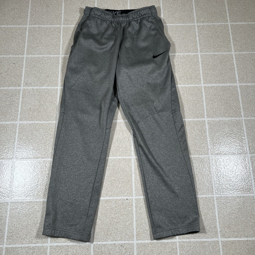Nike Therma Dri-fit Sweatpants Mens L Straight Leg Gray Fleece Athleticwear